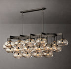Cabrette Clear Glass Linear Chandelier 72"