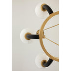 Werner 8-Light Chandelier in Aged Brass/Black 46L x 46W x 14.5H