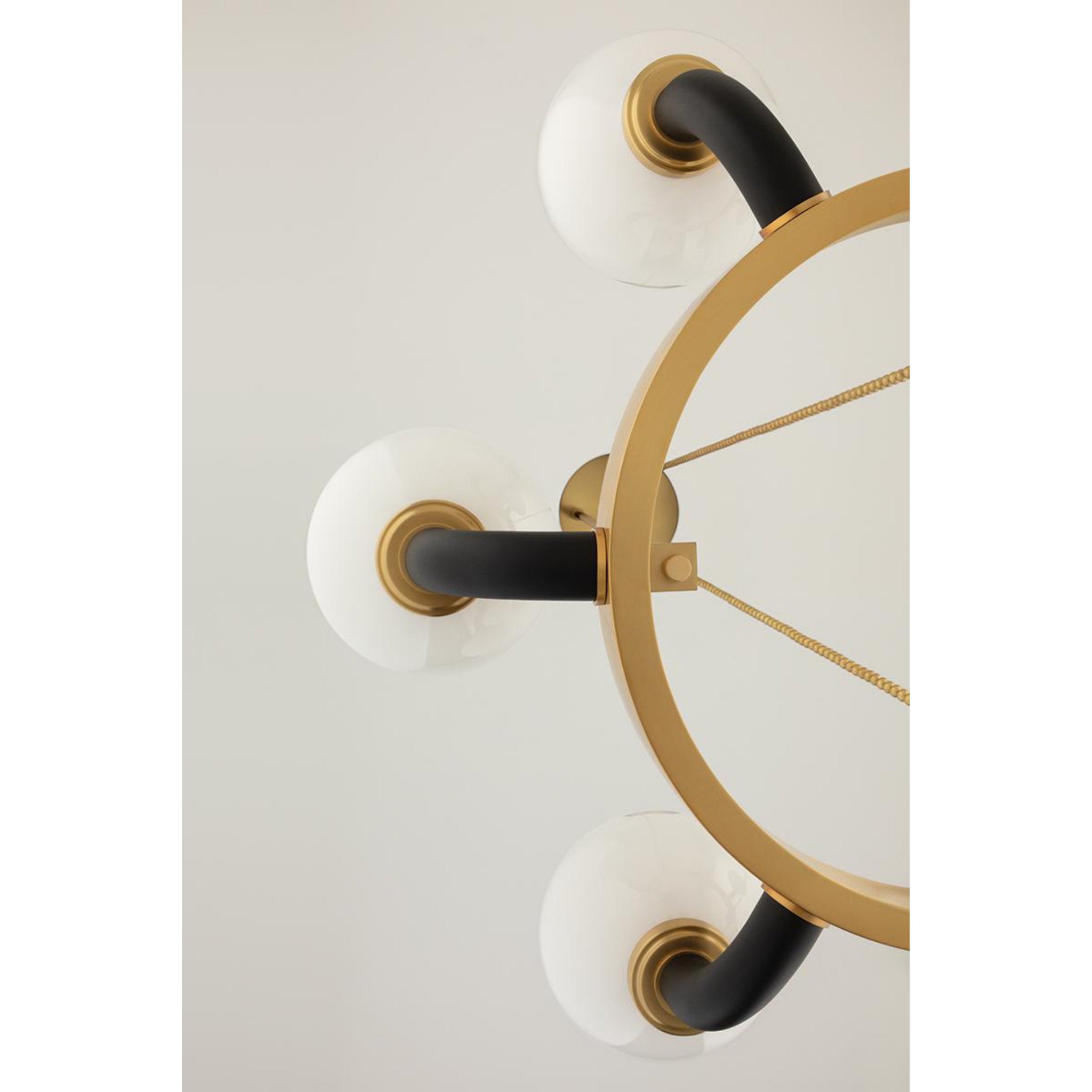Werner 8-Light Chandelier in Aged Brass/Black 46L x 46W x 14.5H