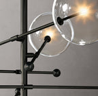 Glass Globe Mobile Six-Arm Chandelier 55"