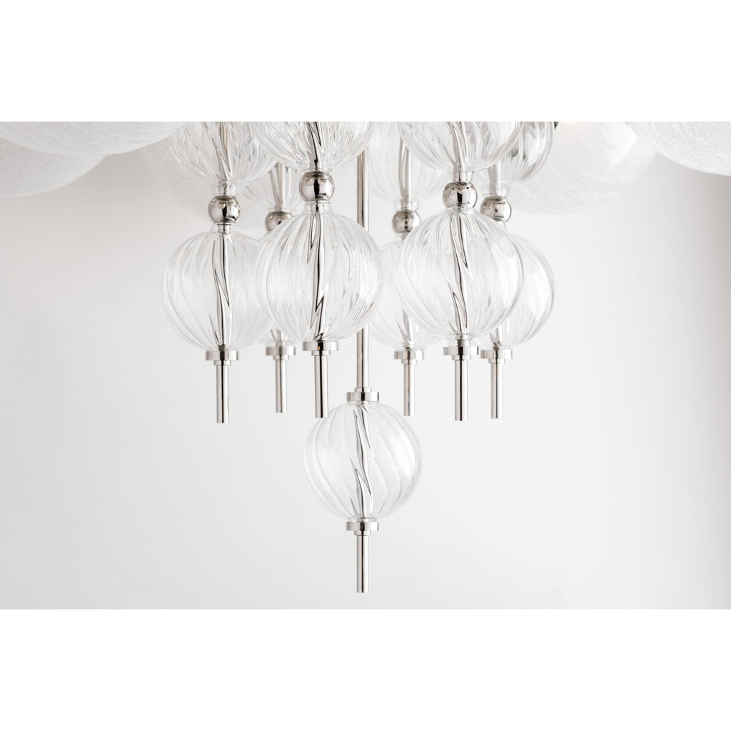Calypso 6-Light Chandelier in Polished Nickel 27.25L x 27.25W x 25H