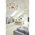 Astoria 20-Light Chandelier in Aged Brass 36L x 36W x 13.5H