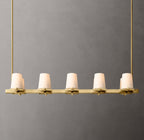 Pauillac Fabric Shade Linear Chandelier 49"