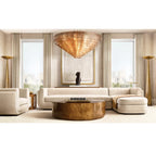 Sirene Smoke Glass Round Chandelier 41"