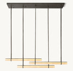 Audubon Alabaster Triple Bar Linear Chandelier