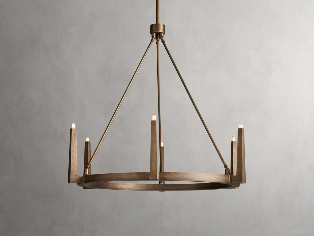 Calder Brass Halo Chandelier