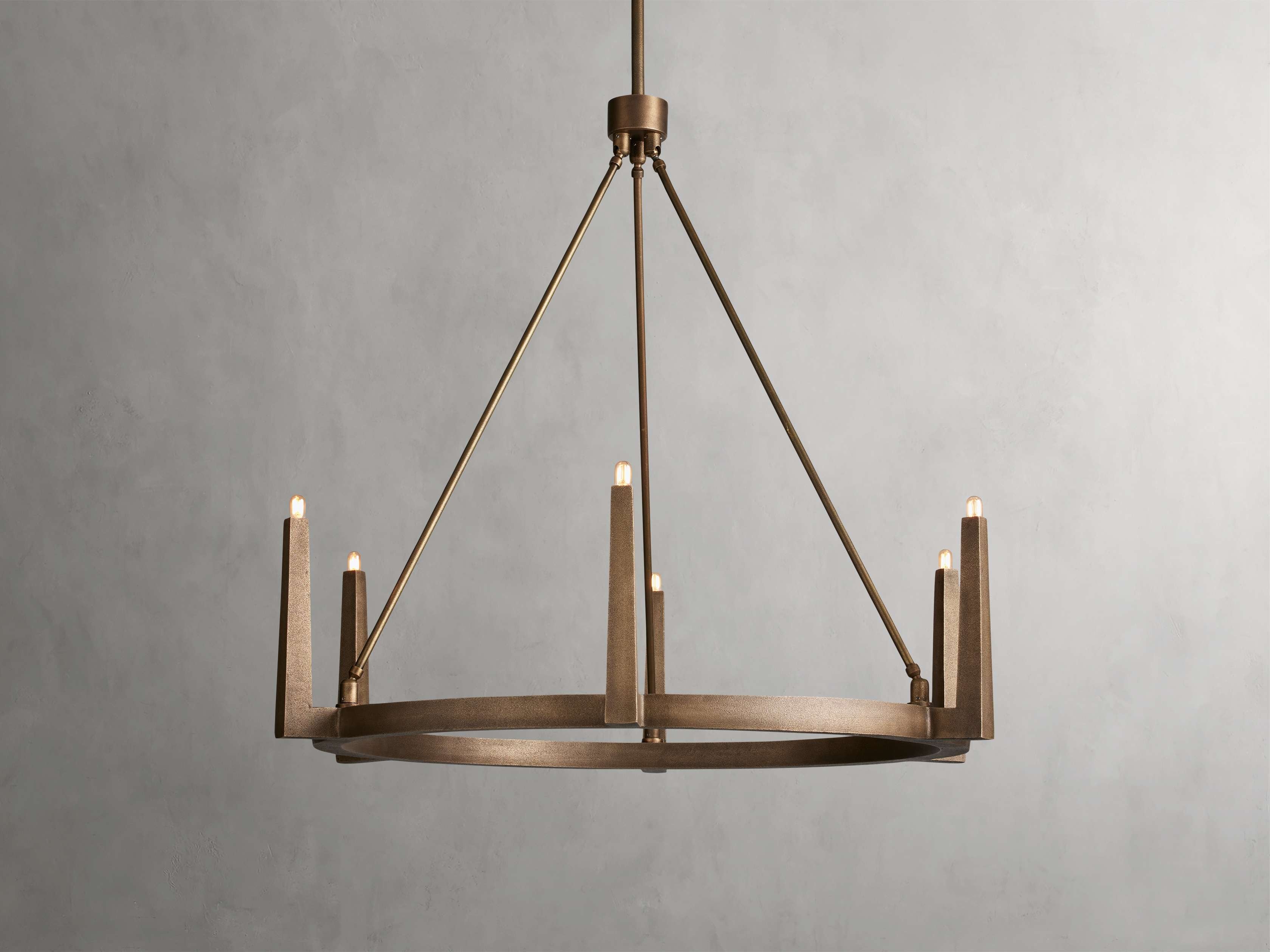 Calder Brass Halo Chandelier