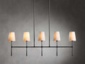 Calder Linen Shade Linear Chandelier