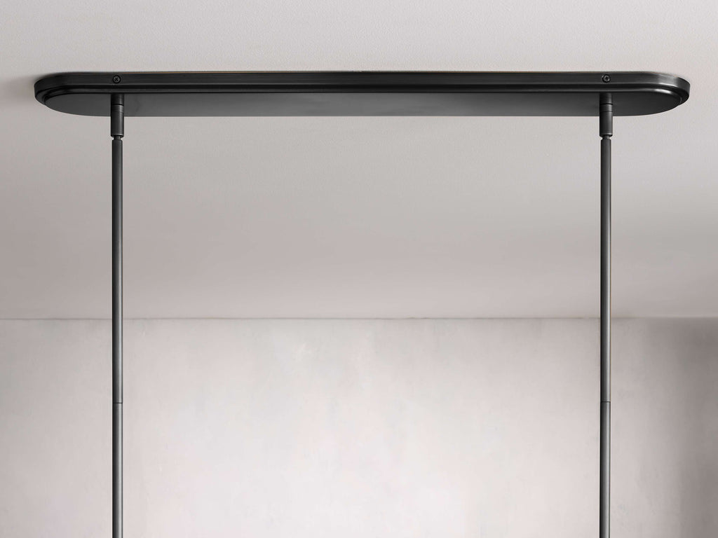 Calder Linen Shade Linear Chandelier