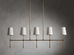 Calder Linen Shade Linear Chandelier