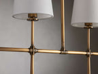 Calder Linen Shade Linear Chandelier