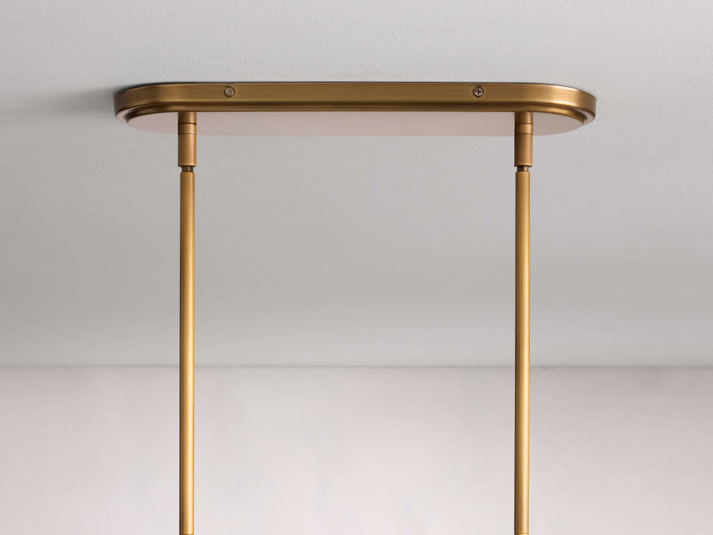Calder Linen Shade Linear Chandelier