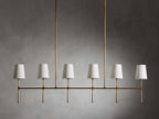 Calder Linen Shade Linear Chandelier