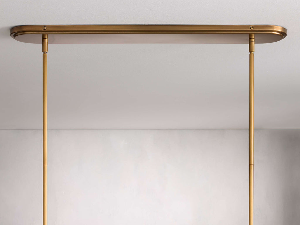 Calder Linen Shade Linear Chandelier