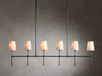 Calder Linen Shade Linear Chandelier