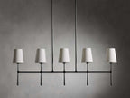 Calder Linen Shade Linear Chandelier