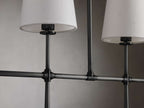 Calder Linen Shade Linear Chandelier
