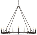 Capital Pearson 60" Wide Black Iron 20-Light Chandelier