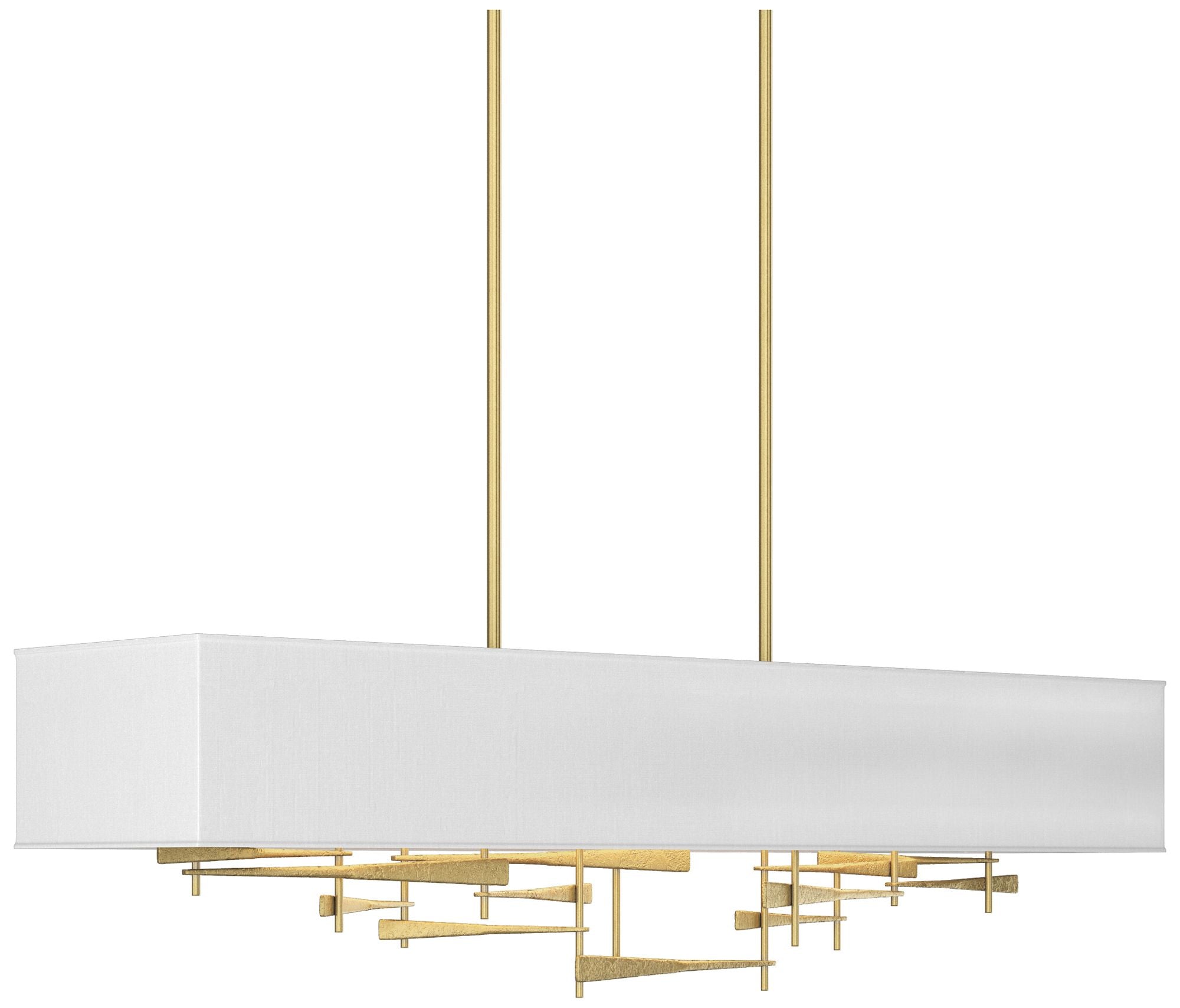 Cavaletti 42"W Modern Brass Short Height Pendant w/ Anna Shade