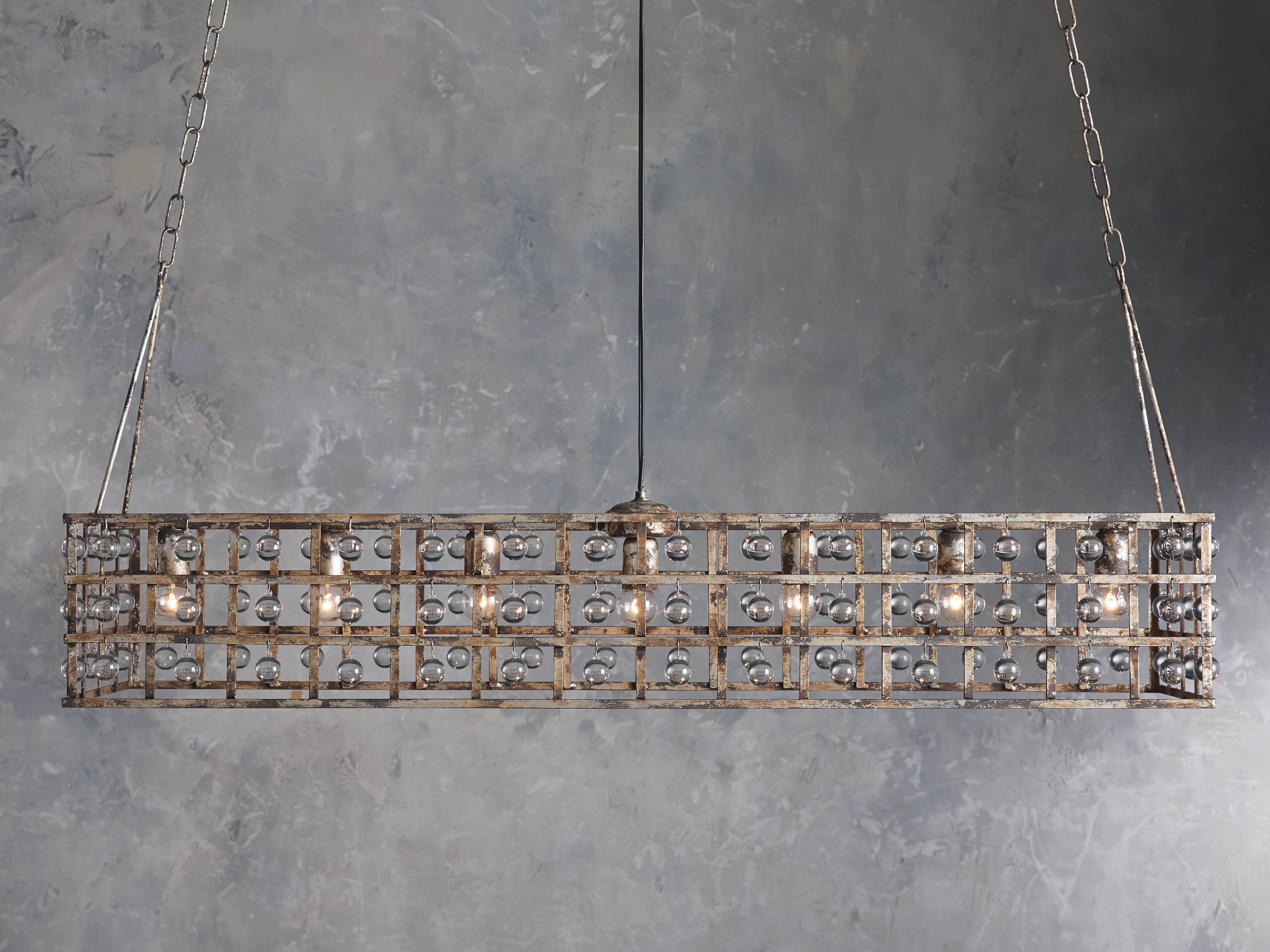 Caverno Industrial Cage Rectangular Chandelier