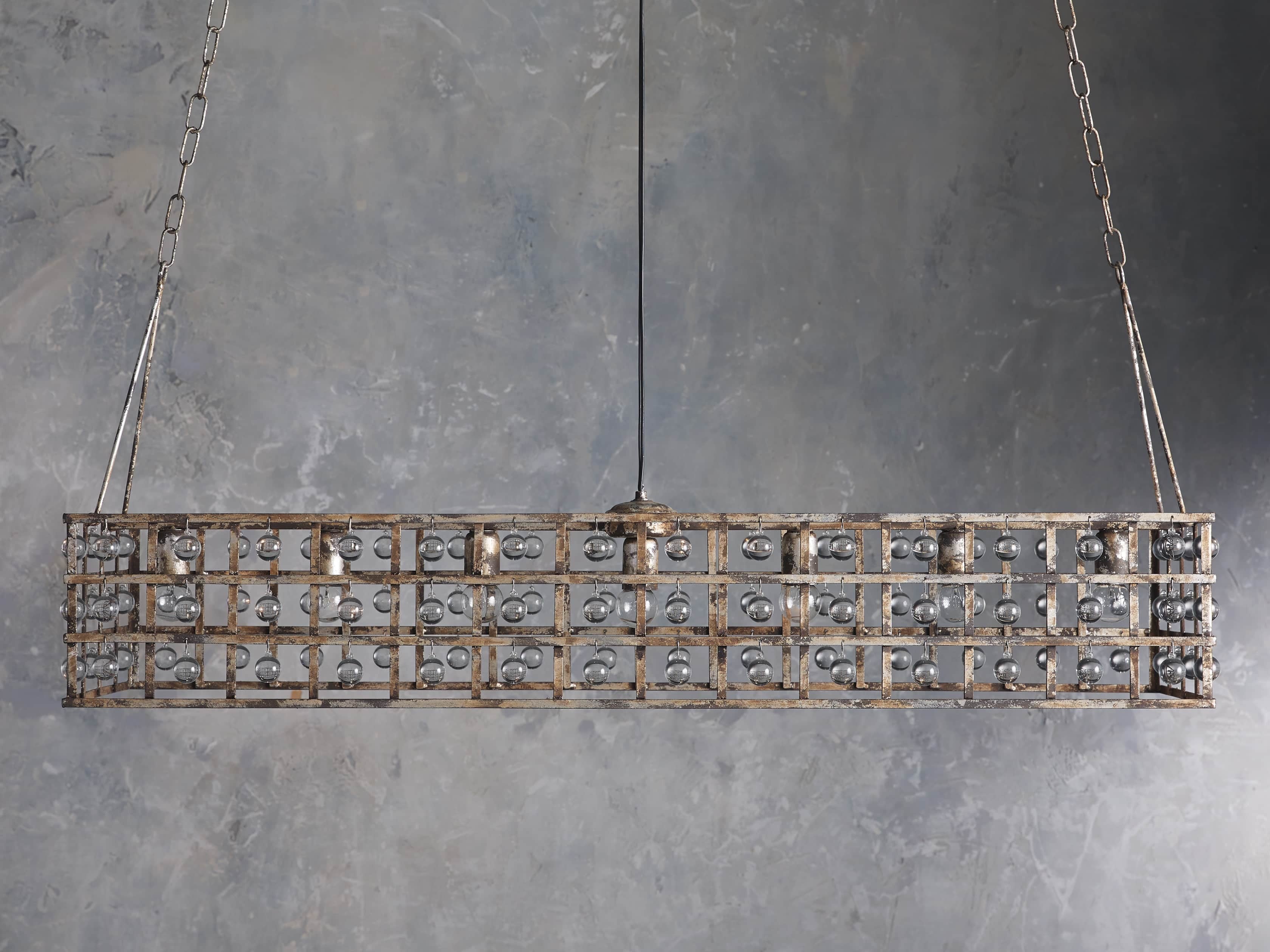 Caverno Industrial Cage Rectangular Chandelier