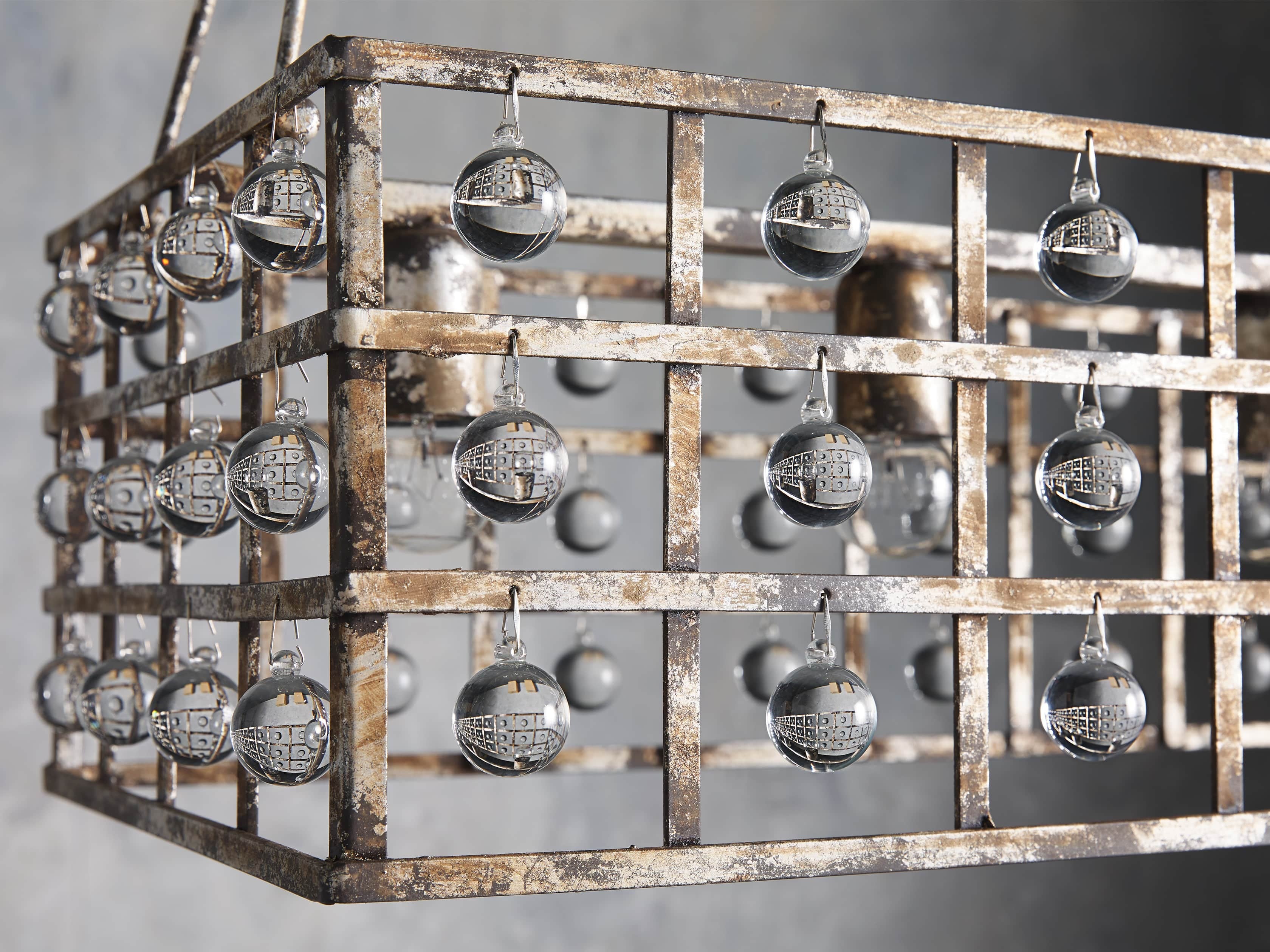 Caverno Industrial Cage Rectangular Chandelier