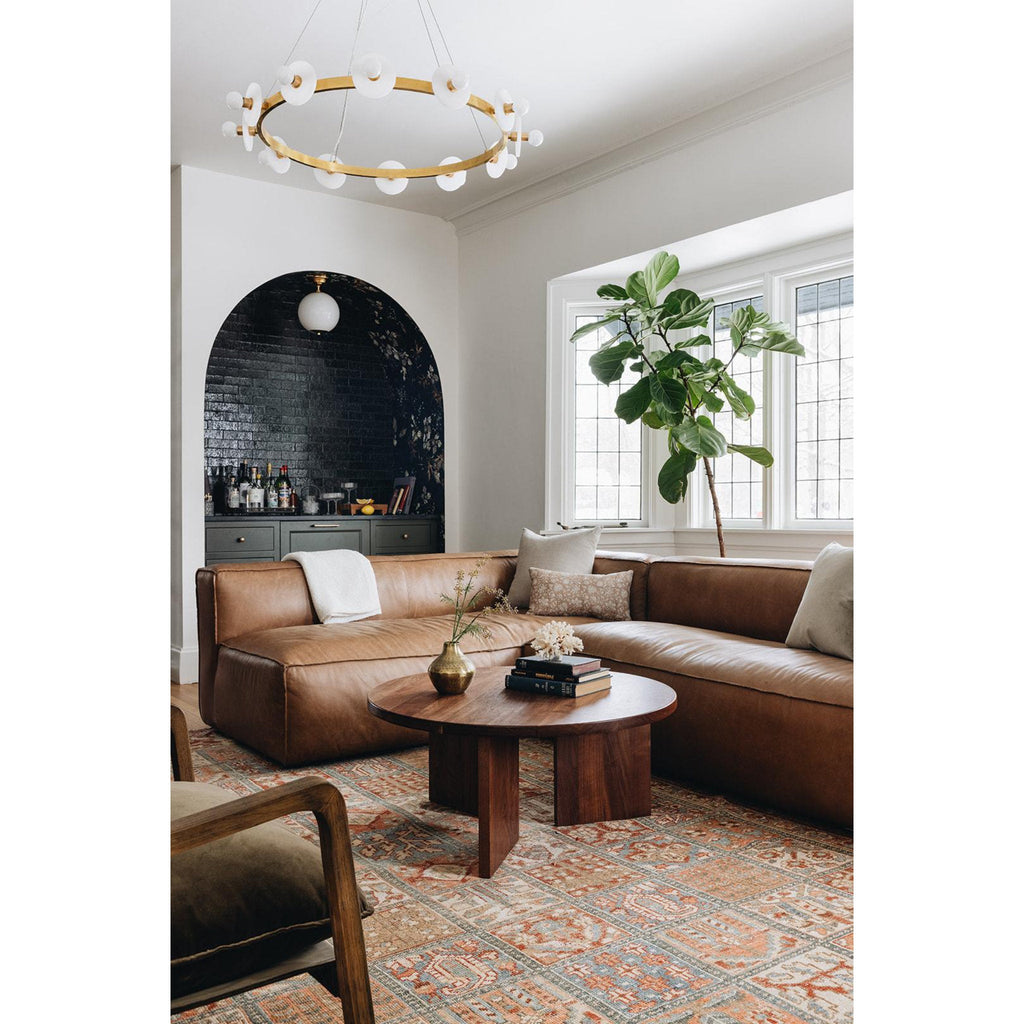 Austen 12-Light Chandelier in Aged Brass 40L x 40W x 18H