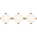 Champalimaud Marisol 28" Bath Bar in Soft Brass with White Glass Wall Light W28" x H8.5"