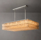 Chiara Clear Glass Rectangular Chandelier 54"