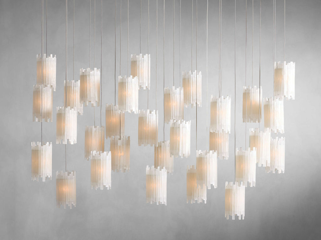 Celestara Selenite Cascade Rectangular Chandelier
