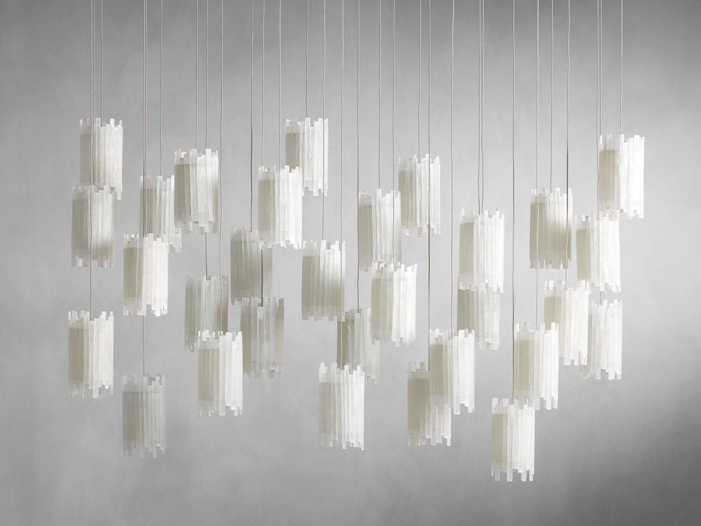 Celestara Selenite Cascade Rectangular Chandelier