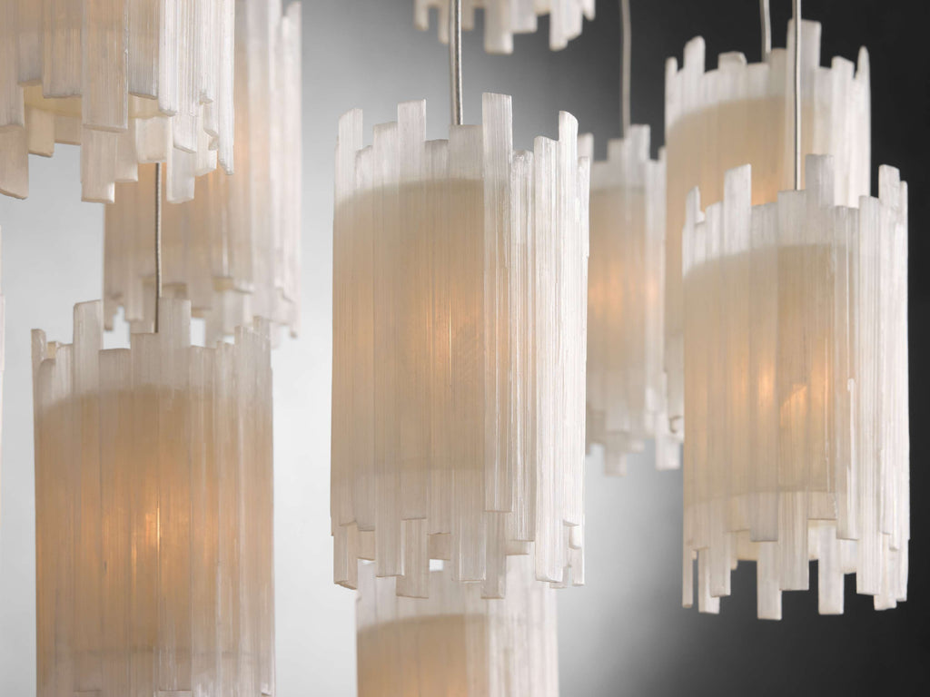 Celestara Selenite Cascade Rectangular Chandelier