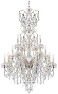 Century 54.5"H x 37"W 20-Light Crystal Chandelier in Antique Silv