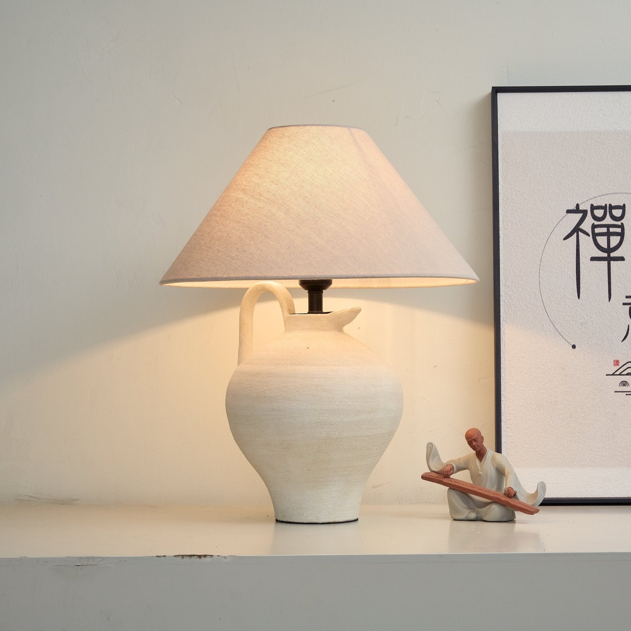 Ceramic Pitcher Style Table Lamp
