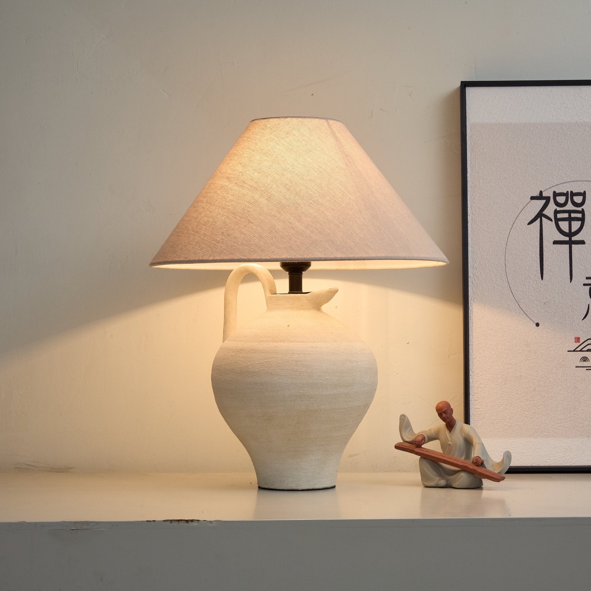 Ceramic Pitcher Style Table Lamp