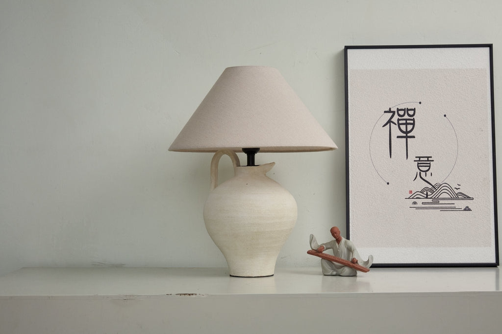 Ceramic Pitcher Style Table Lamp