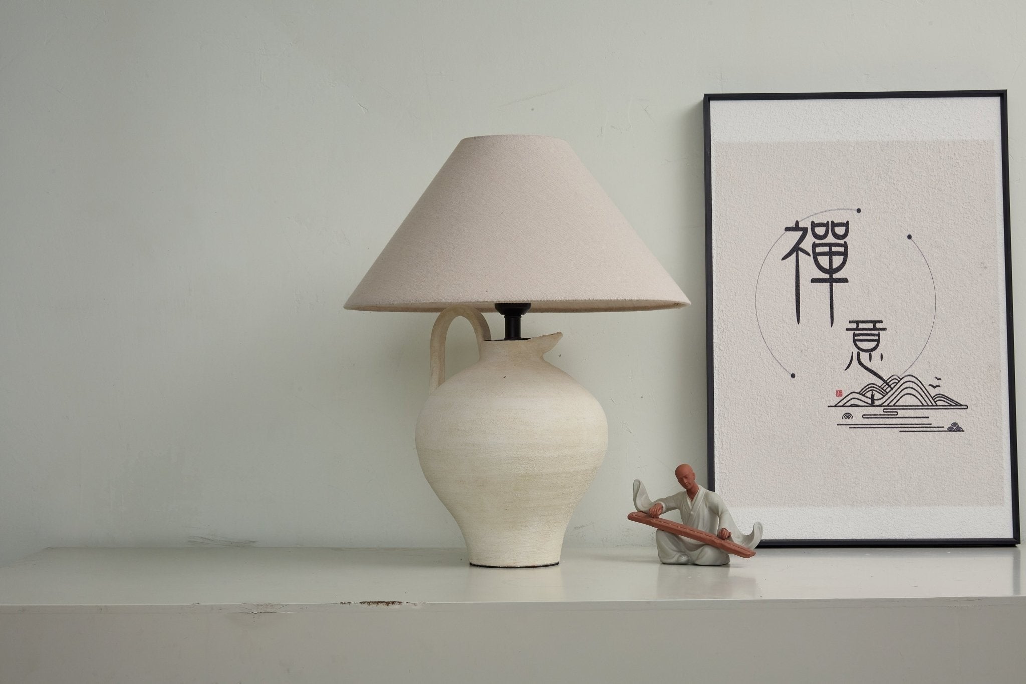 Ceramic Pitcher Style Table Lamp