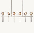 Boule De Cristal Smoke Glass Double Linear Chandelier 60"