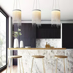 Chrome Chain Tassel Pendant Light
