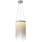 Chrome Chain Tassel Pendant Light