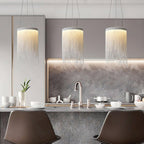 Chrome Chain Tassel Pendant Light