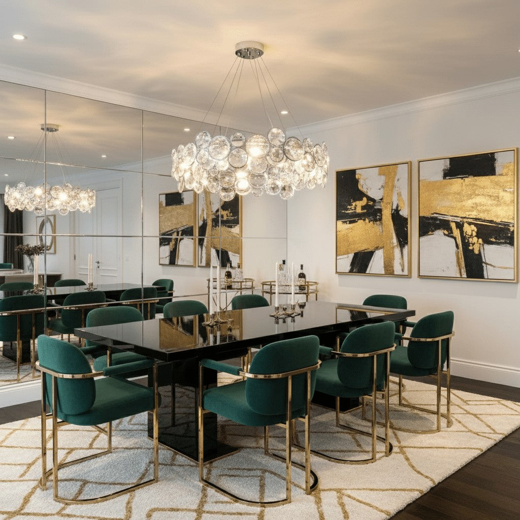 Chrome Crystal Ring Chandelier
