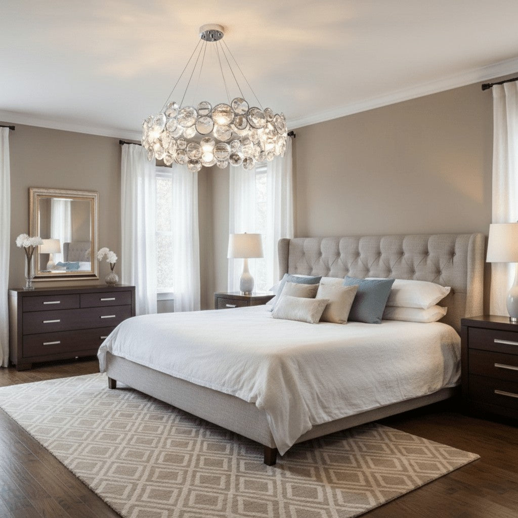 Chrome Crystal Ring Chandelier