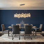 Chrome Crystal Ring Chandelier