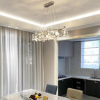 Chrome Crystal Ring Chandelier