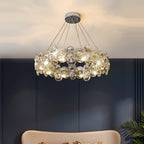 Chrome Crystal Ring Chandelier