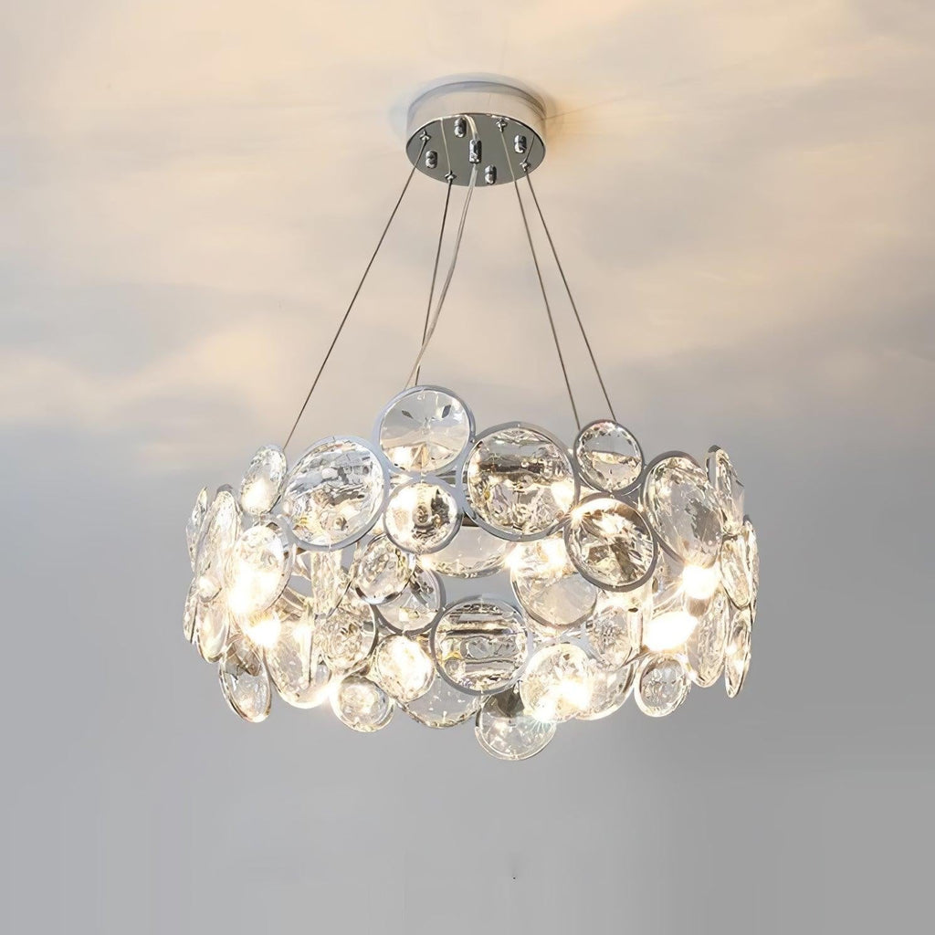 Chrome Crystal Ring Chandelier