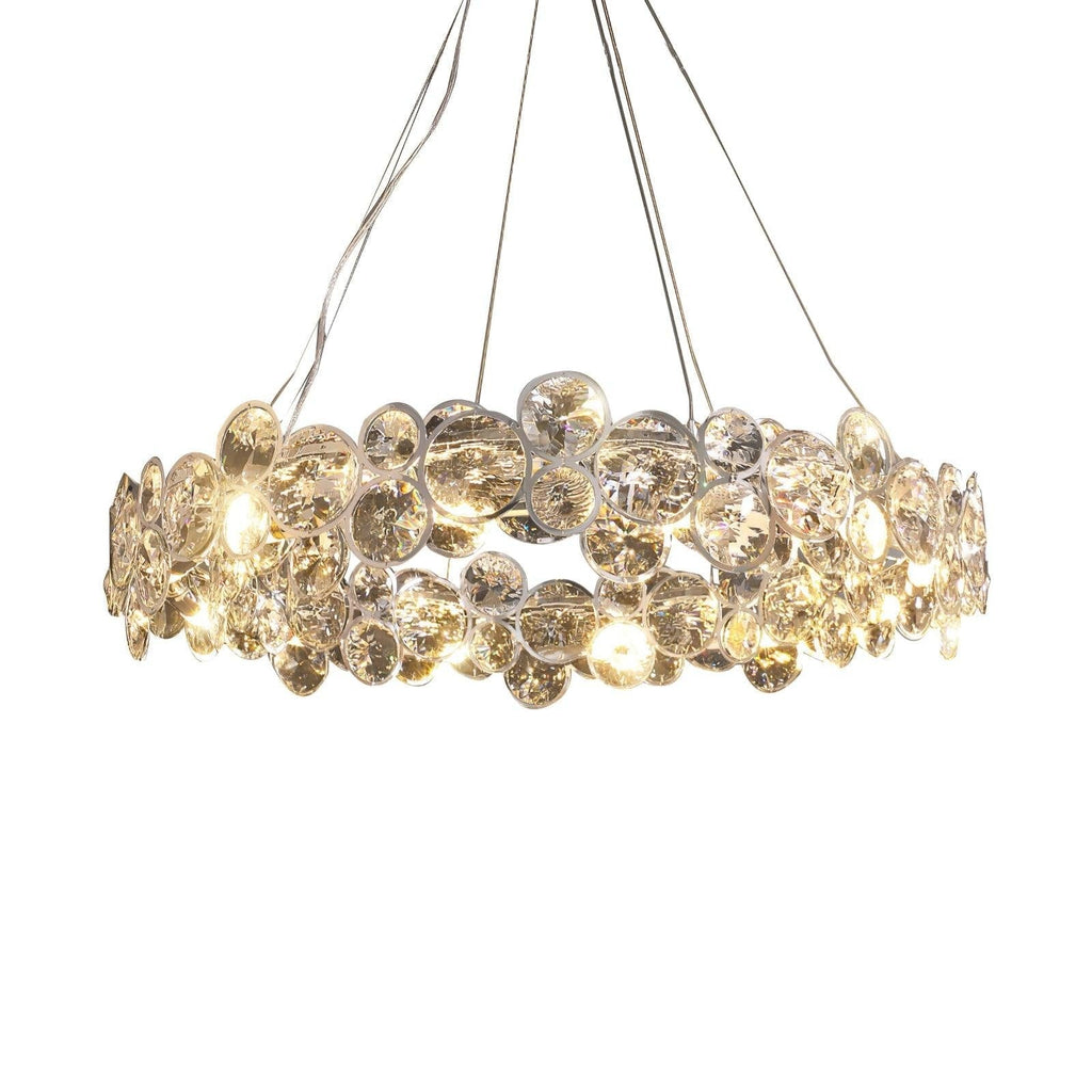 Chrome Crystal Ring Chandelier