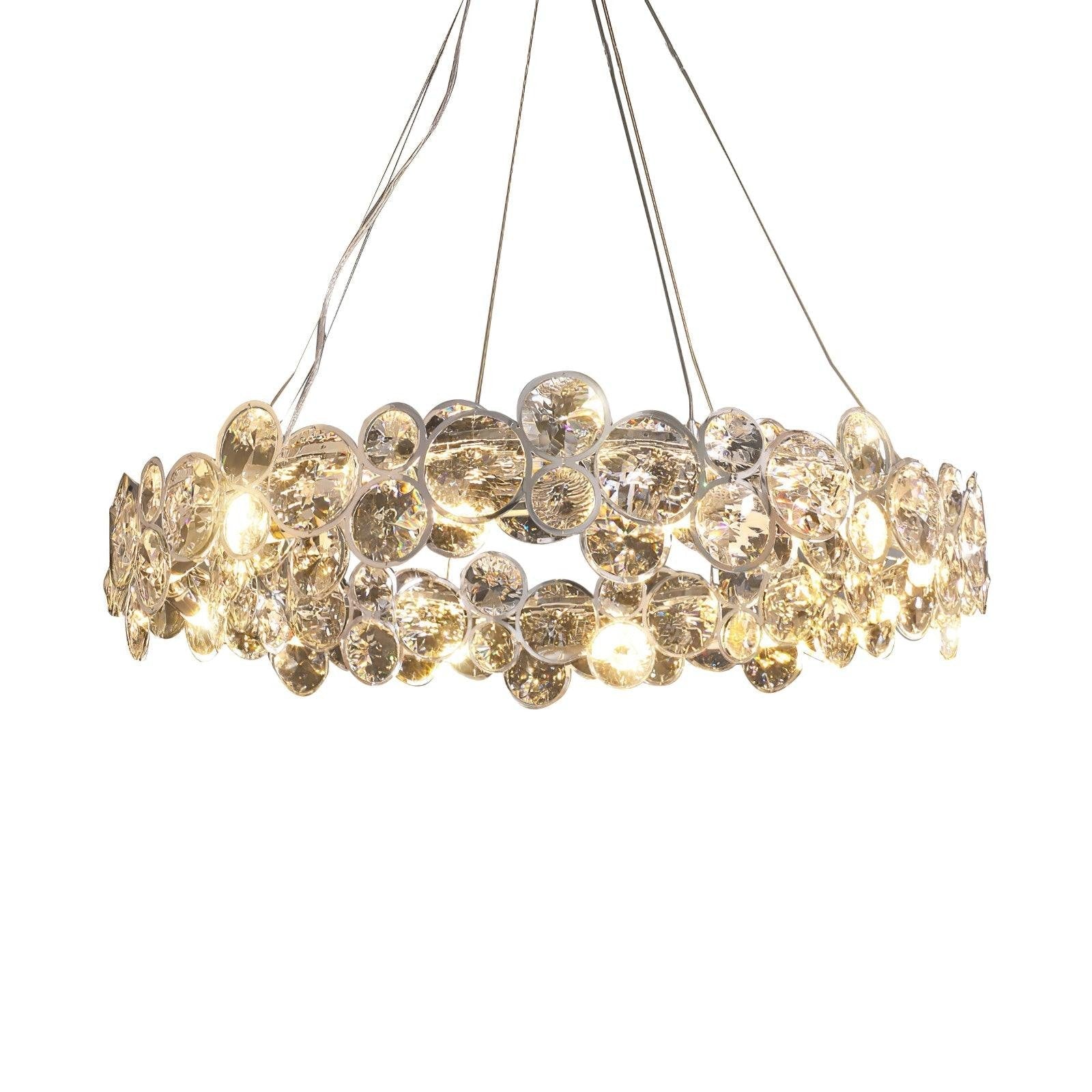 Chrome Crystal Ring Chandelier