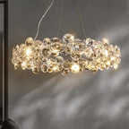 Chrome Crystal Ring Chandelier